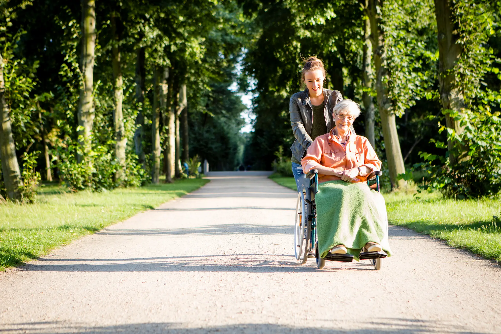 Elderly woman wheelchair